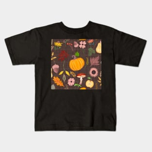 Pumpkin patch pattern Kids T-Shirt